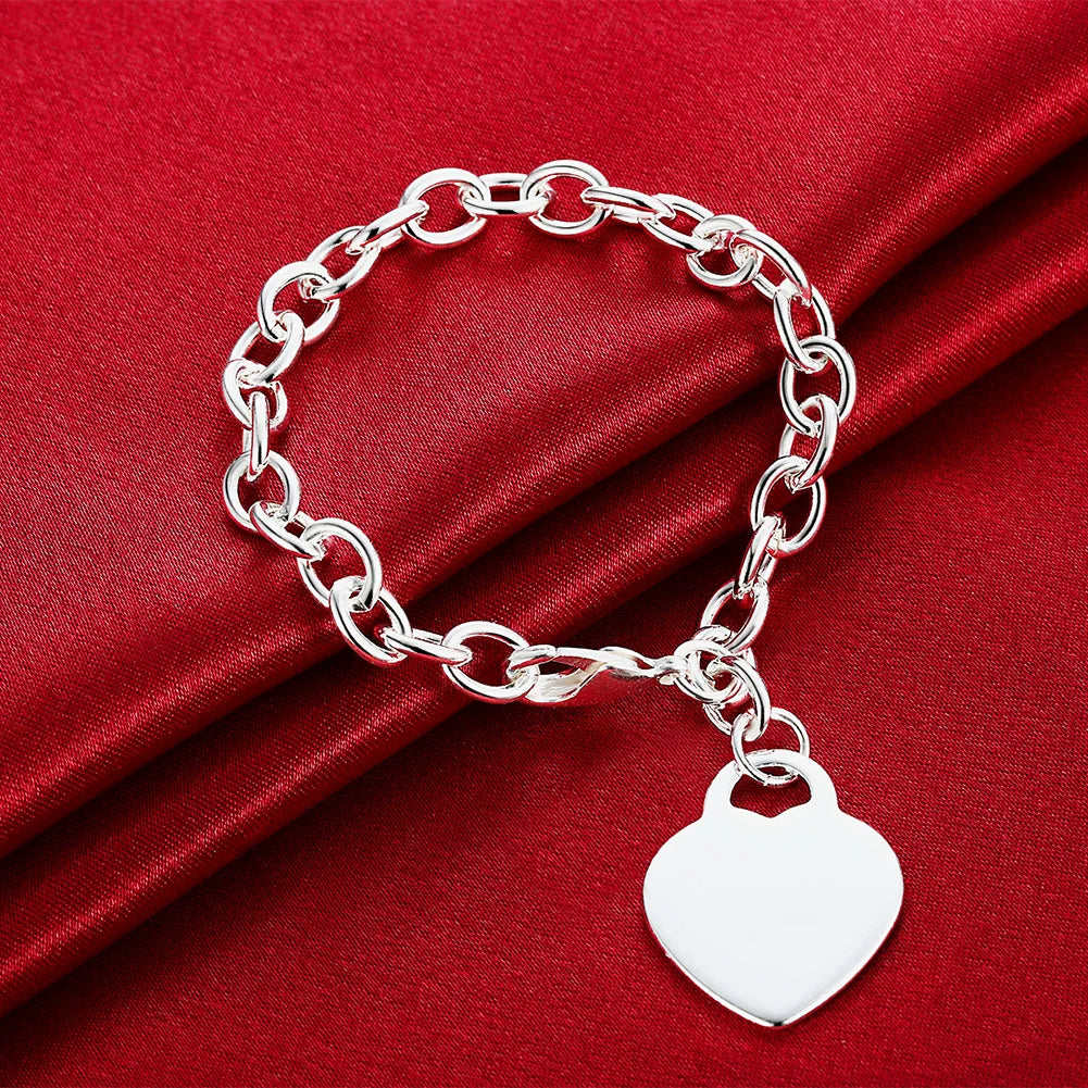 925 Sterling Silver Heart Bracelet