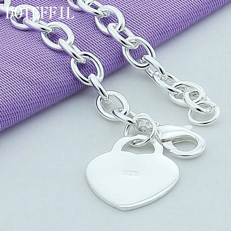 925 Sterling Silver Heart Bracelet