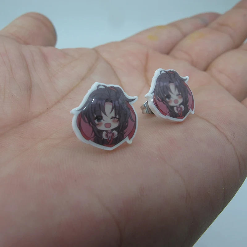 Earrings Poker Icon Funny Earrings Acrylic Resin Craft Epoxy Ear Accessories