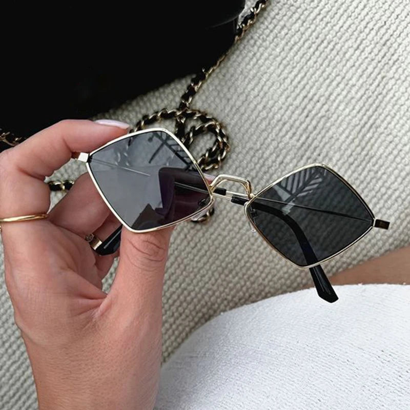 Rhombus Sunglasses Small Frame Fashion Brand Sun Glasses