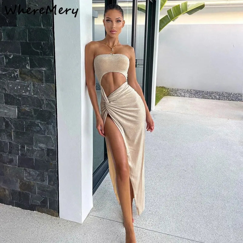 Party Long with Slit Dress
