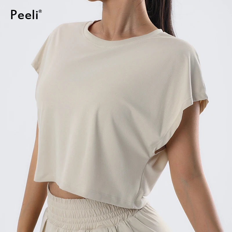 Athletic Cropped Tops Active Wear