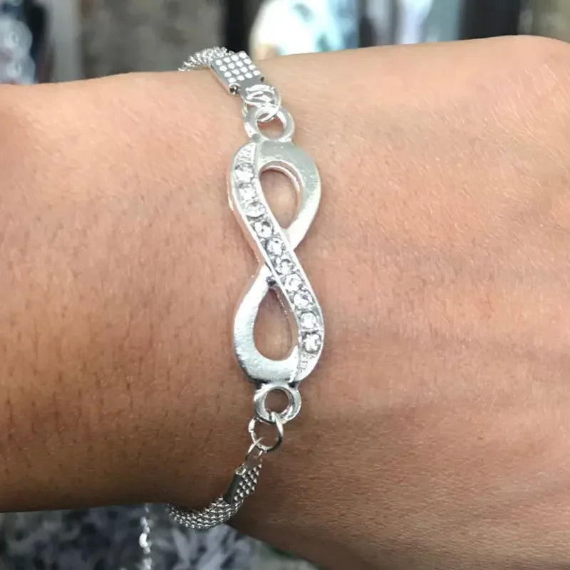 Rhinestone Infinity Bracelet Women's Jewelry