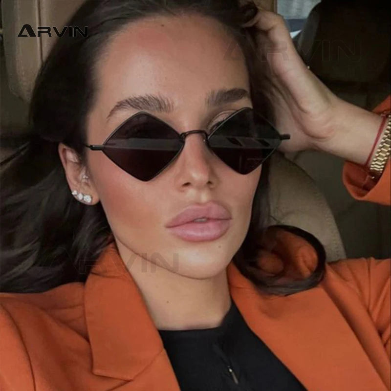 Rhombus Sunglasses Small Frame Fashion Brand Sun Glasses
