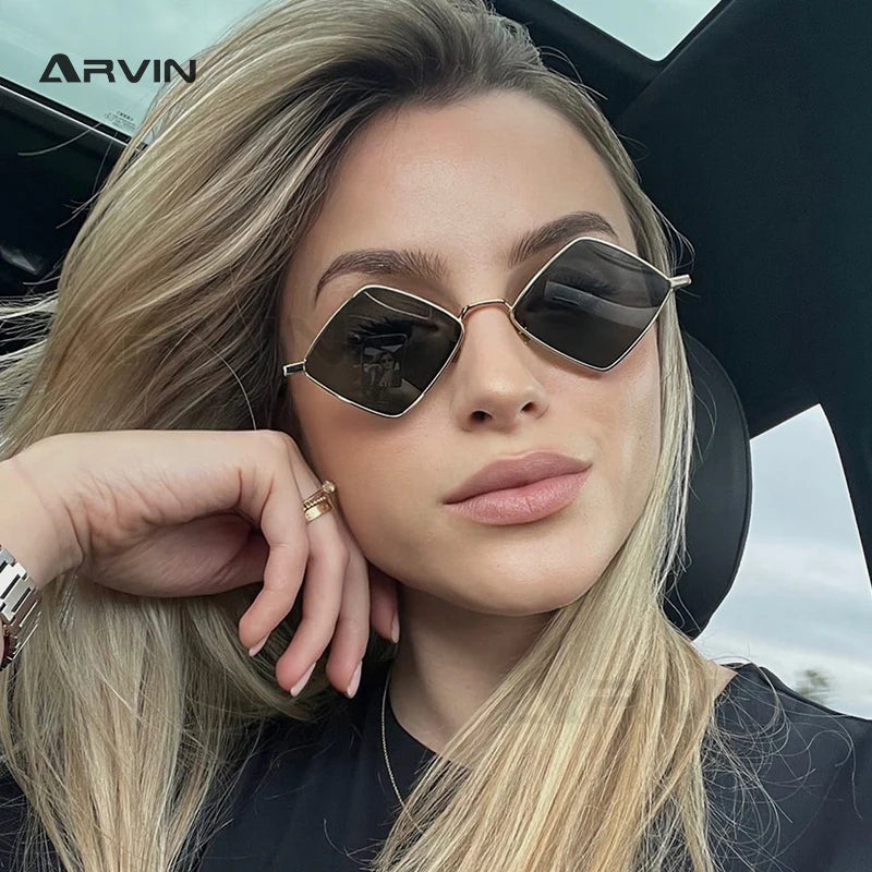 Rhombus Sunglasses Small Frame Fashion Brand Sun Glasses