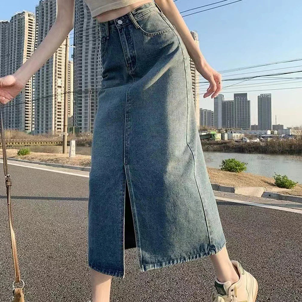 Long Denim-Skirt