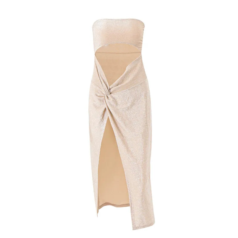Party Long with Slit Dress