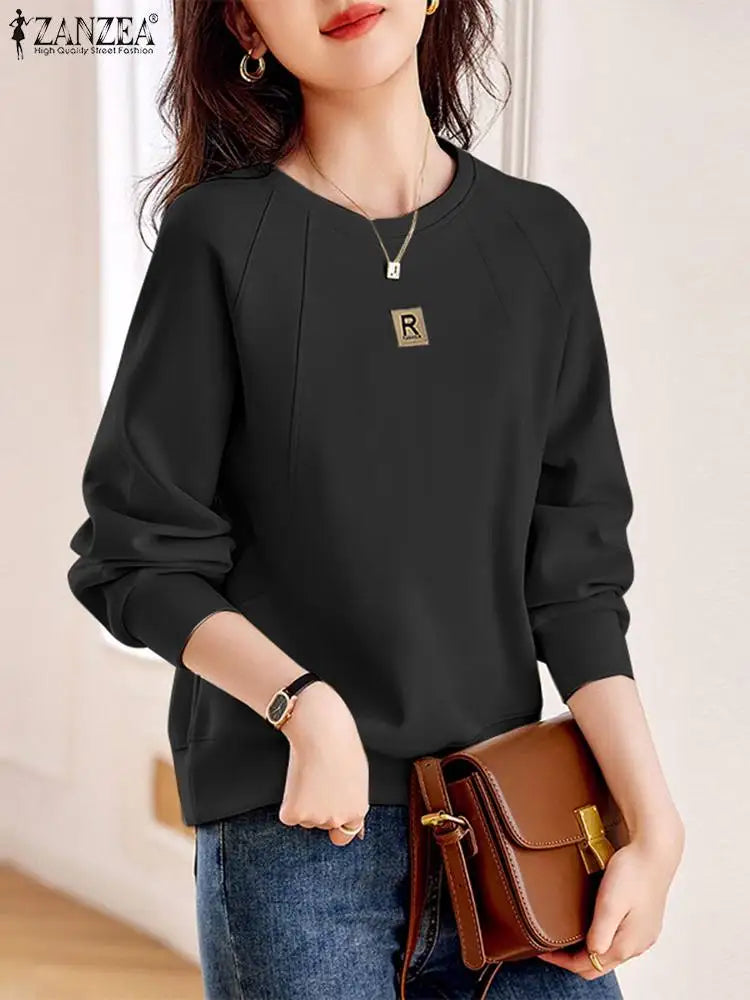 Sweatshirts Hoodies Elegant Work Tops