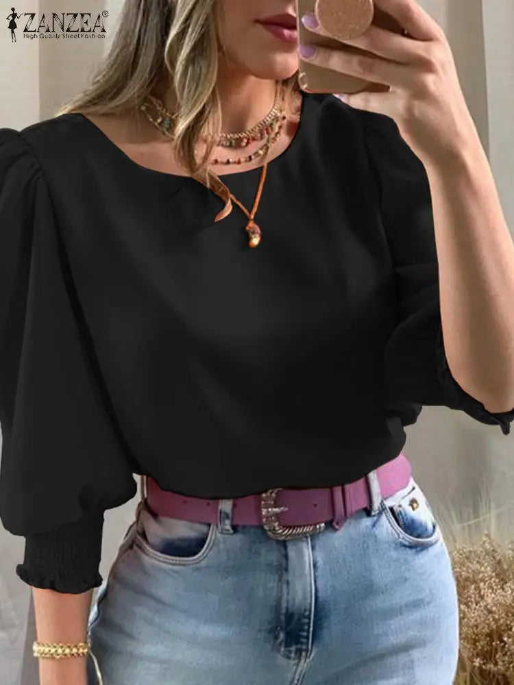 Puff 3/4 Sleeve Tops