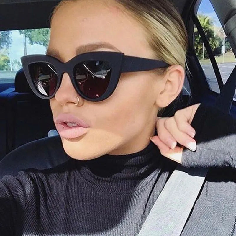 Cat Eye Luxury Brand Designer Black Sun Glasses UV400