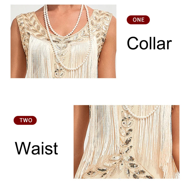 Tassel Women Dress Vintage Evening Party Dress