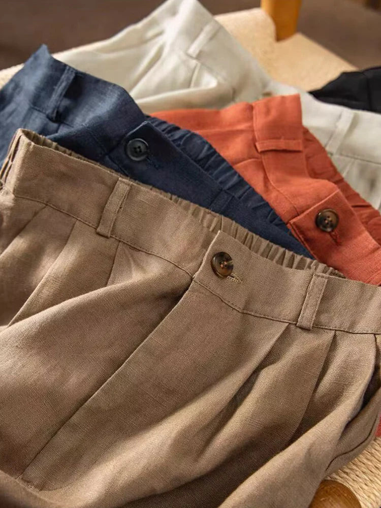 Elastic High Waist Shorts