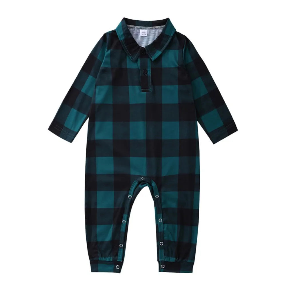 2Pcs/Set Family Matching Outfits Comfortable Pajamas Set Kid Baby Dad Mommy Clothing Warm Sleepwear Plaid Christmas Home Suits