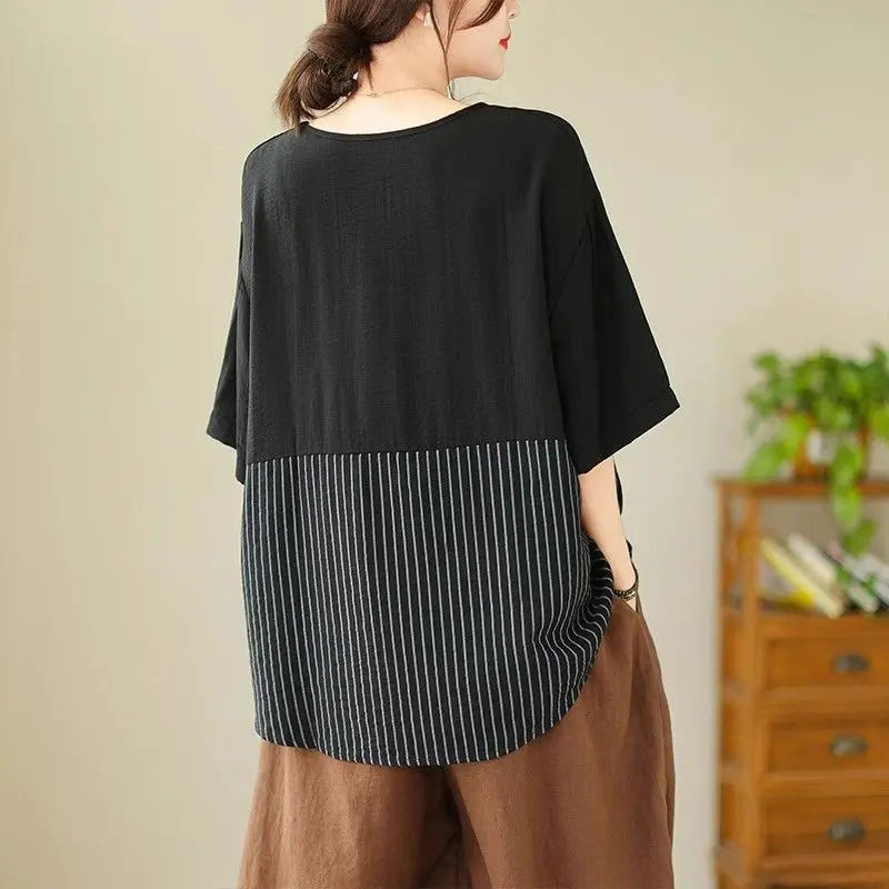Fashion Loose Minimalist Casual Short Sleeve Tops