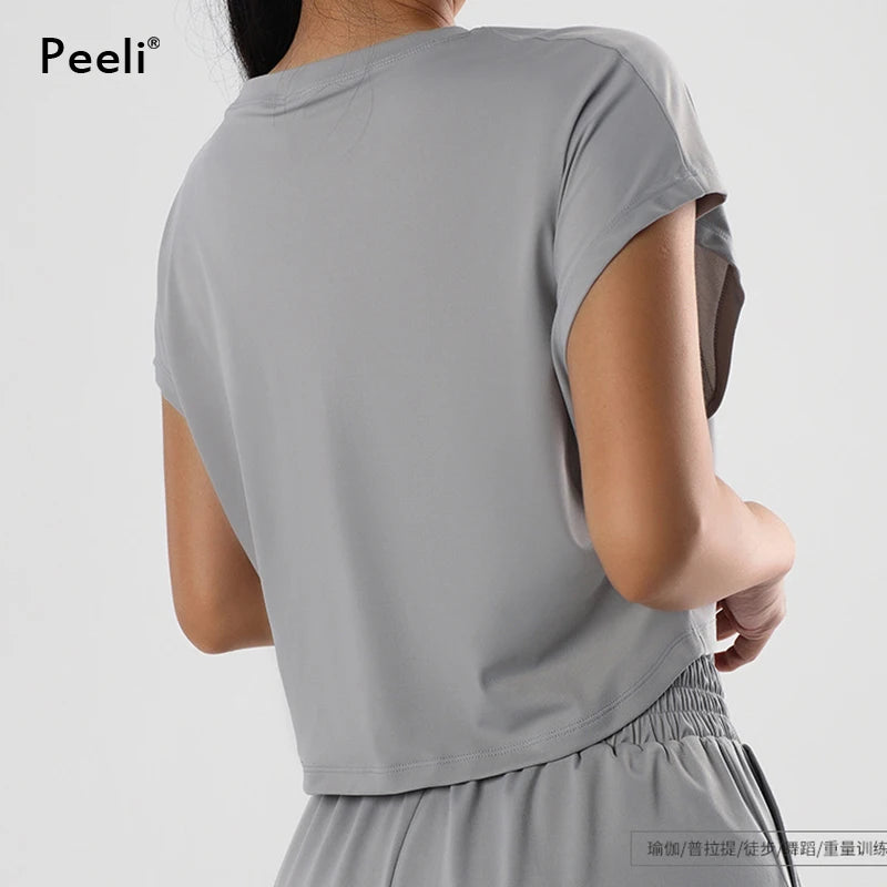 Athletic Cropped Tops Active Wear