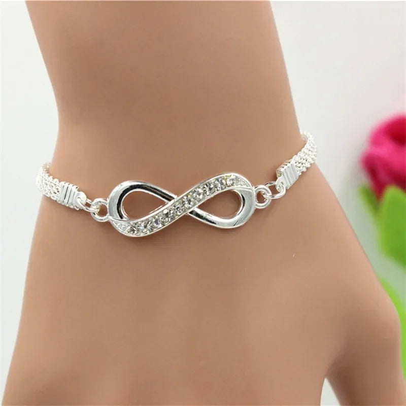 Rhinestone Infinity Bracelet Women's Jewelry