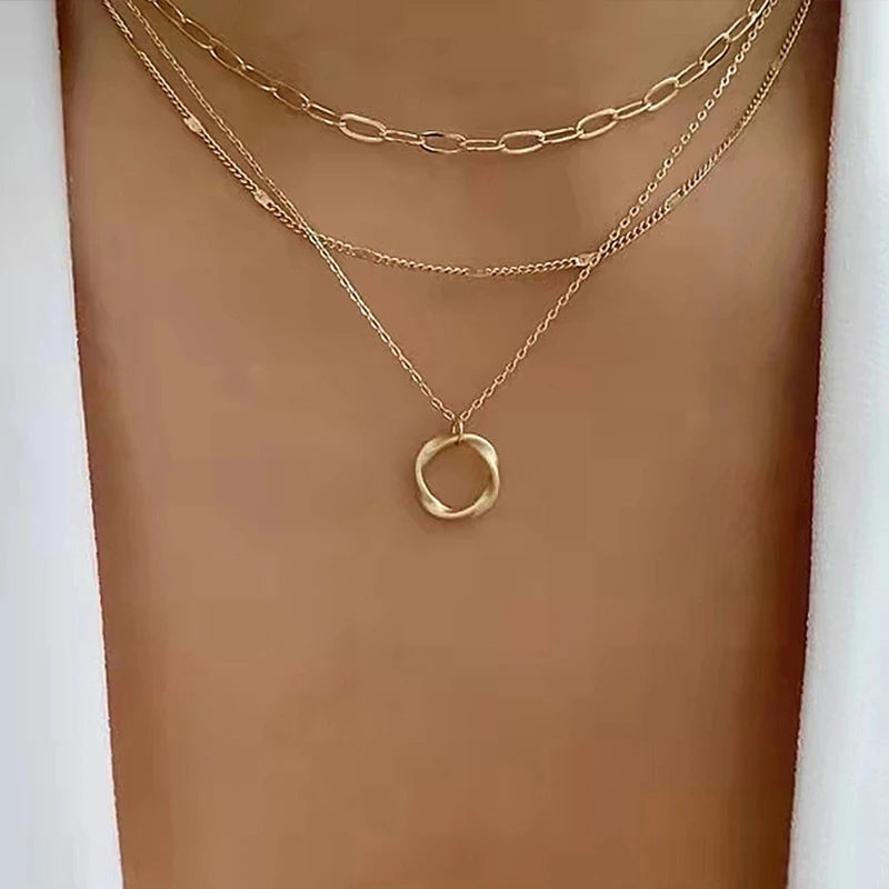 Pearl Charm Layered Necklace