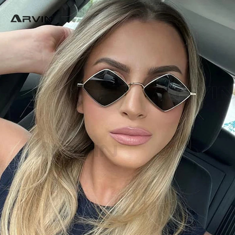 Rhombus Sunglasses Small Frame Fashion Brand Sun Glasses