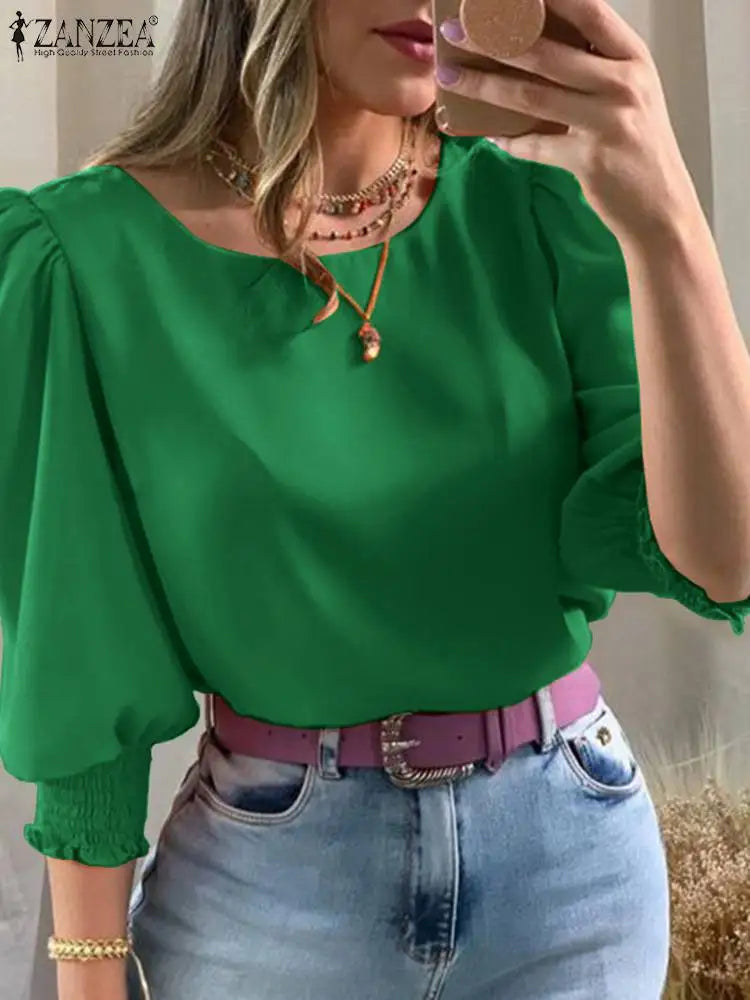 Puff 3/4 Sleeve Tops