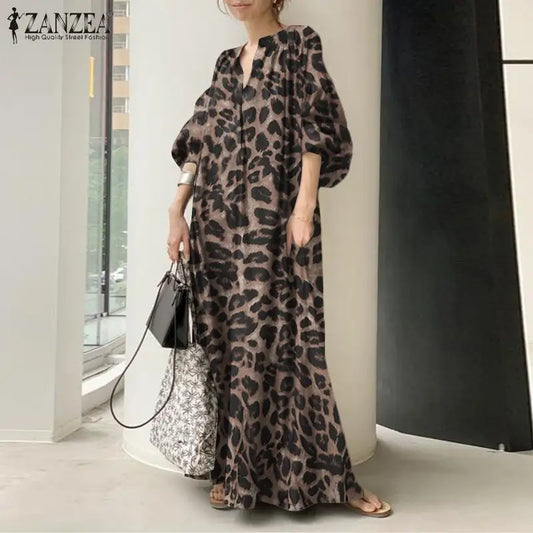 Leopard Printed  Maxi Dress