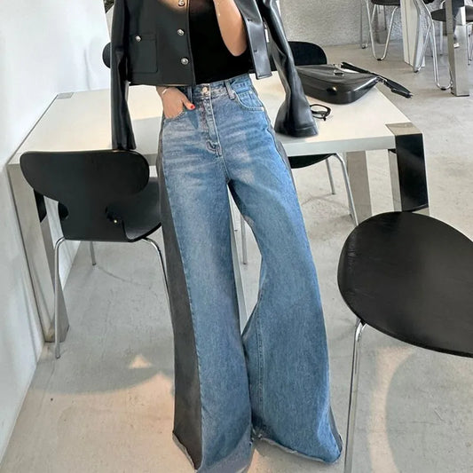 Loose Wide Leg Denim Trousers