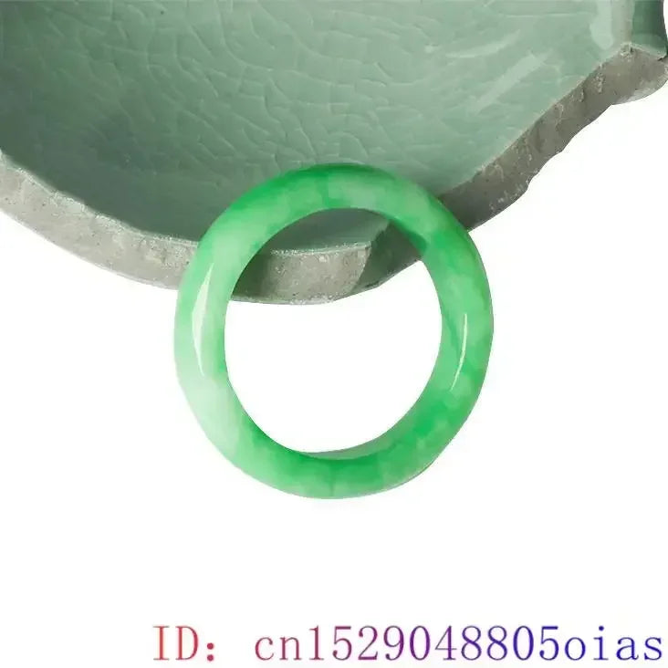 Green Real Jade Rings Designer Luxury Emerald Natural Jewelry Carved Amulet Fashion Gemstone Burmese Jadeite Charms