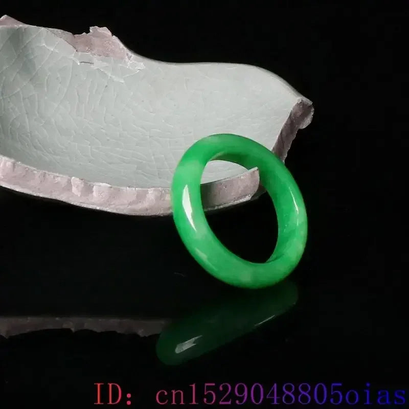 Green Real Jade Rings Designer Luxury Emerald Natural Jewelry Carved Amulet Fashion Gemstone Burmese Jadeite Charms