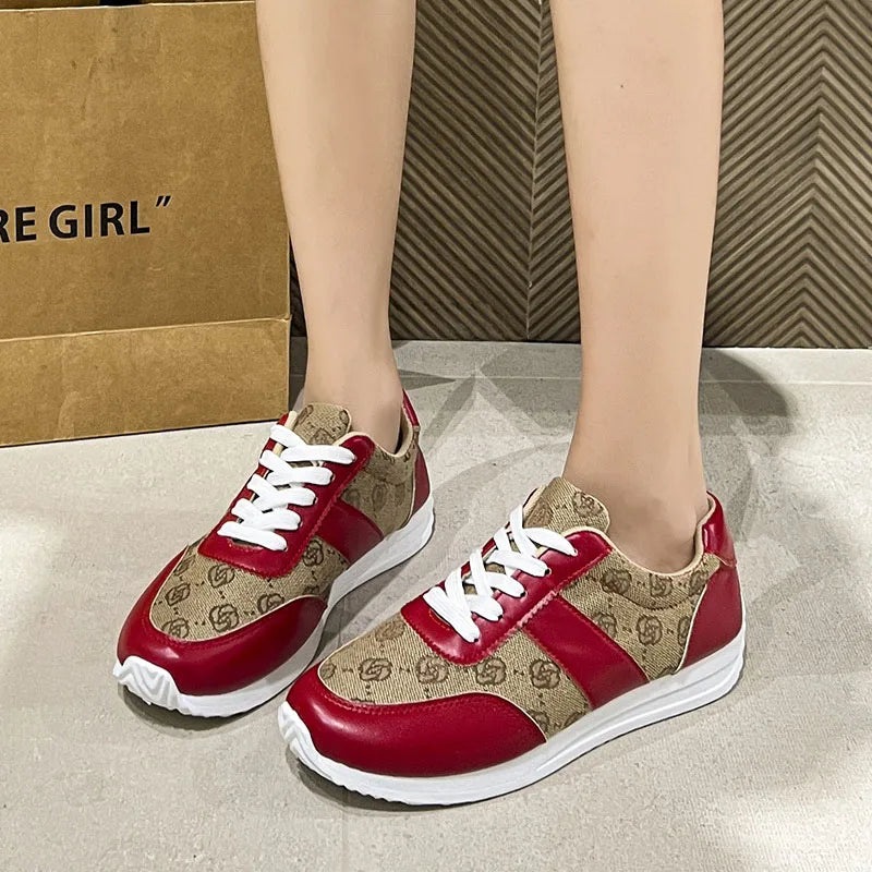 Women Sneakers Retro Embroidery Flower Fabric Casual Shoes