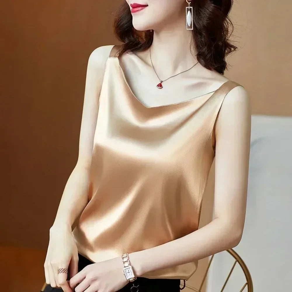 Korean Silk Women Blouses