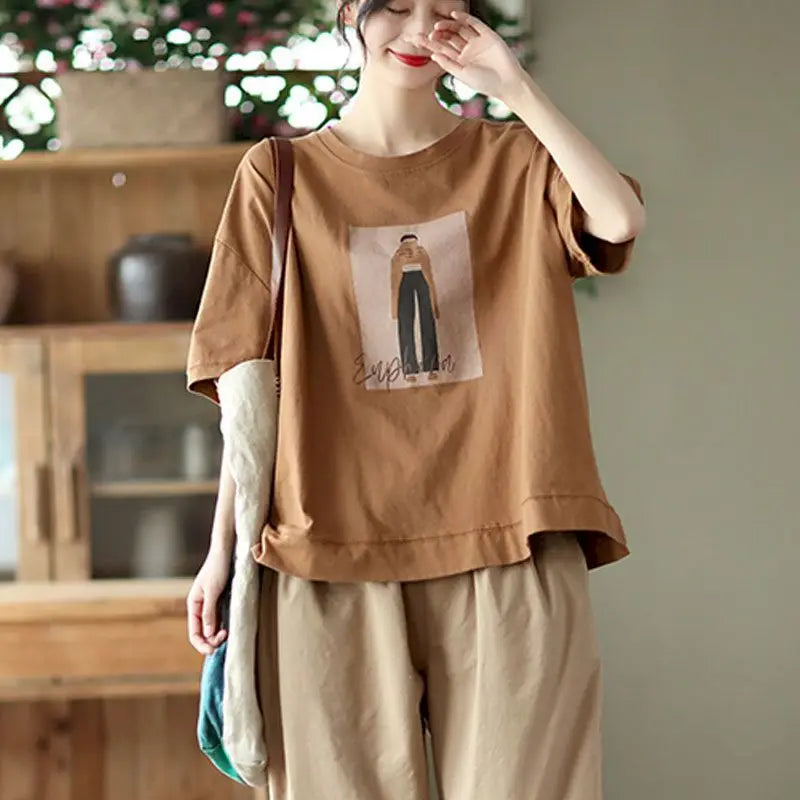 Oversized Pullover Casual Short Sleeves T-shirts