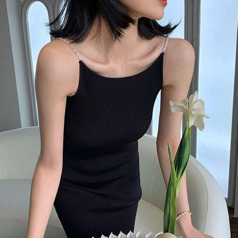 Elegant Slim Fit Ribbed Backless Party Dress