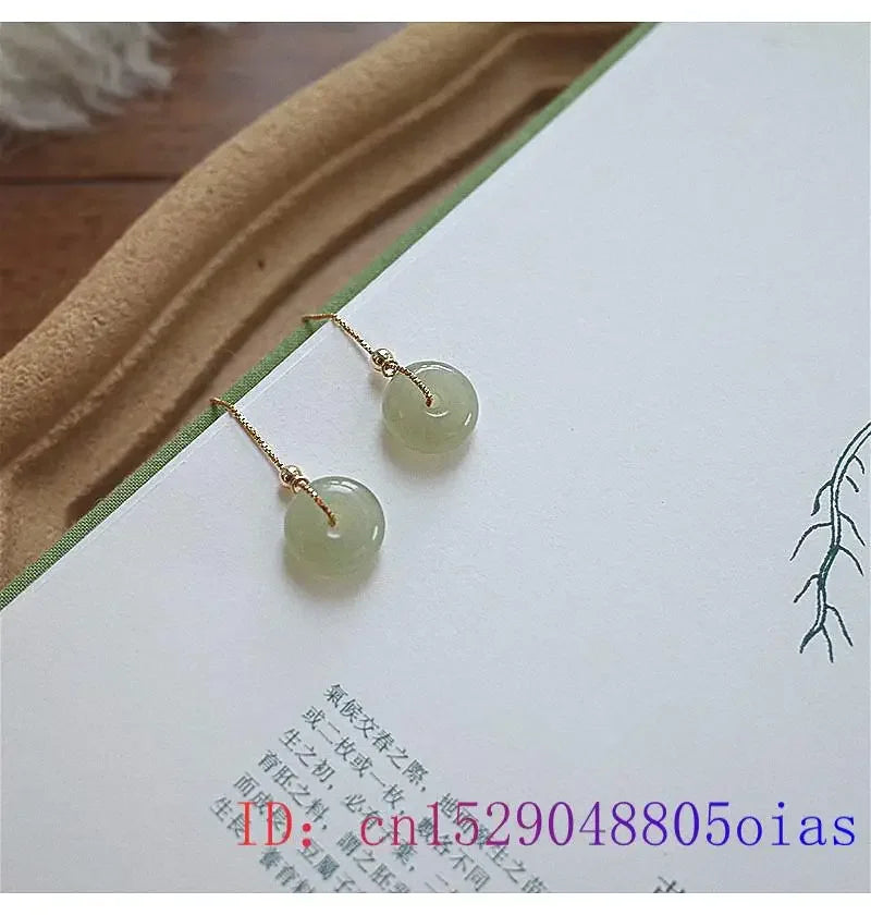 Jade Chalcedony Zircon Natural Earring