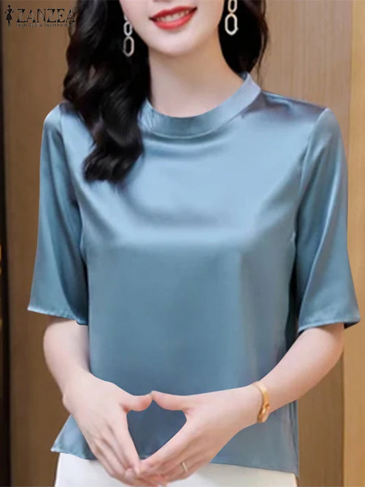 Summer Half Sleeve Office Lady Blouse